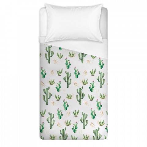 Small Cactus Pattern Twin Brushed Poly Duvet