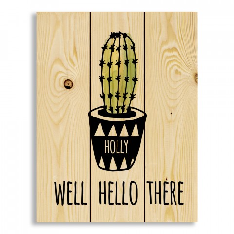 Well Hello There 10.5x14 Personalized Pallet Wood Art