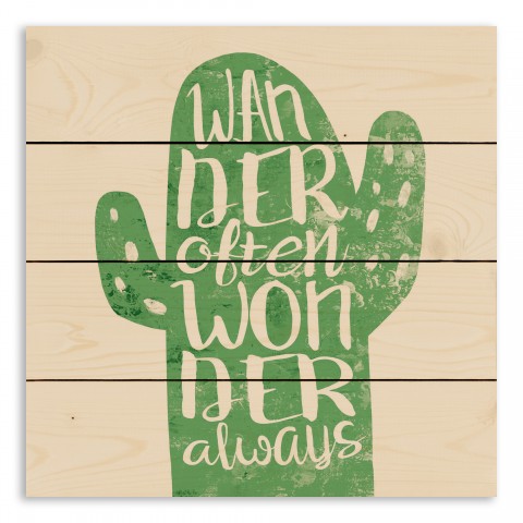 Wander Often Wonder Always 14x14 Pallet Wood Art