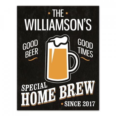 Special Home Brew 11x14 Personalized Canvas Wall Art