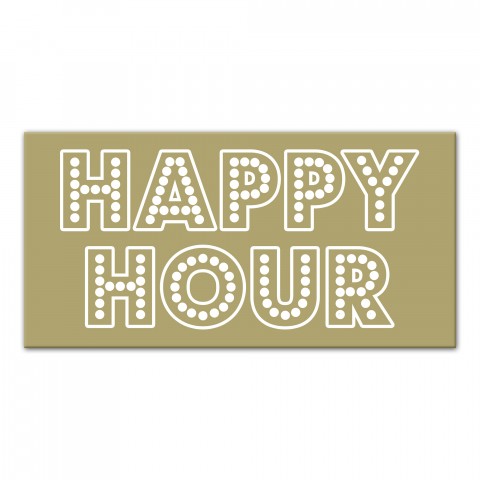 Happy Hour - Green 10x20 Canvas Wall Art