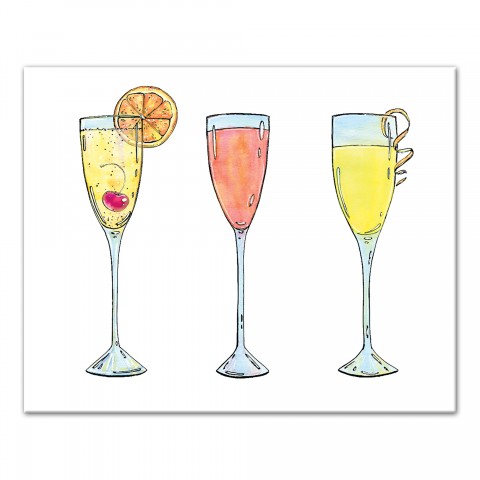 Three Cocktails I 8x10 Canvas Wall Art
