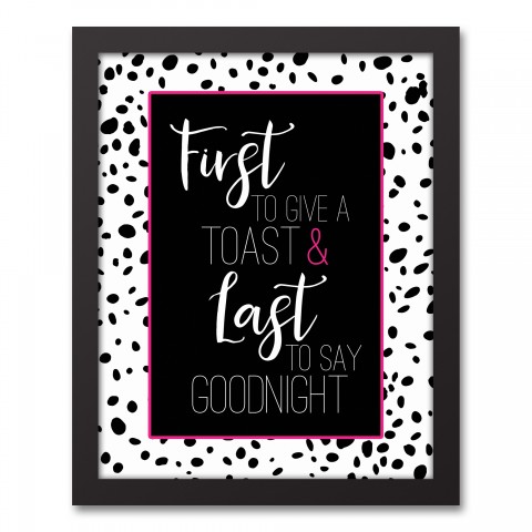 First To Give A Toast 11x14 Black Framed Canvas