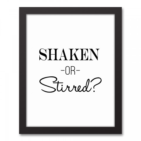 Shaken or Stirred? 11x14 Black Framed Canvas