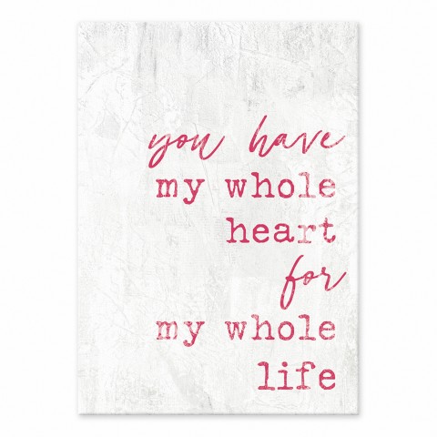 You Have My Heart 5x7 Tabletop Canvas