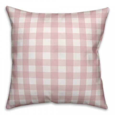 Pink Buffalo Check 18x18 Spun Poly Pillow