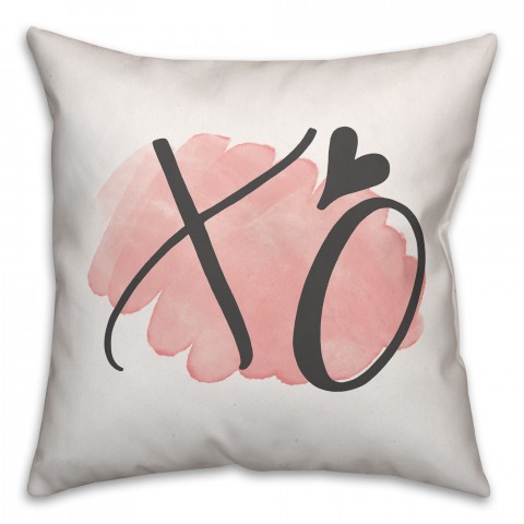 XO Watercolor 18x18 Spun Poly Pillow