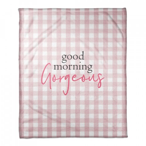 Good Morning Gorgeous 50x60 Coral Fleece Blanket
