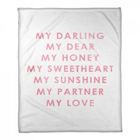 My Darling My Love 30x40 Coral Fleece Blanket
