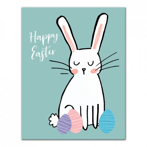 Happy Easter Eggs 11x14 Canvas Wall Art