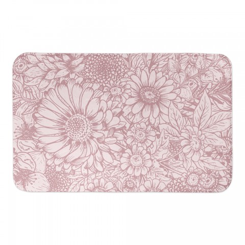 Pink Florals 34x21 Bath Mat