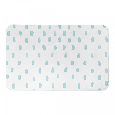 Blue Watercolor Dots 34x21 Bath Mat