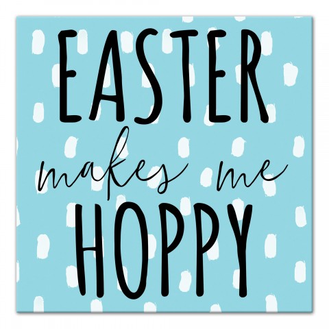 Easter Makes Me Hoppy 12x12 Canvas Wall Art