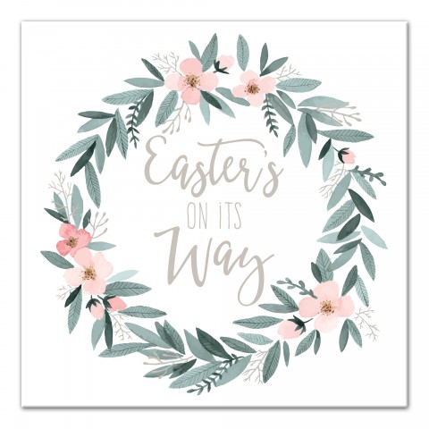 Easter's on its Way 16x16 Canvas Wall Art