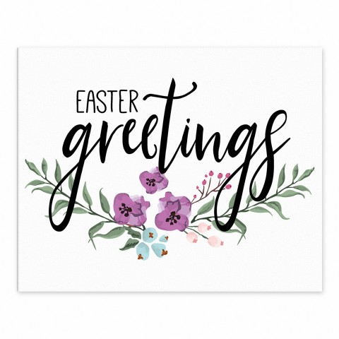 Easter Greetings 8x10 Tabletop Canvas