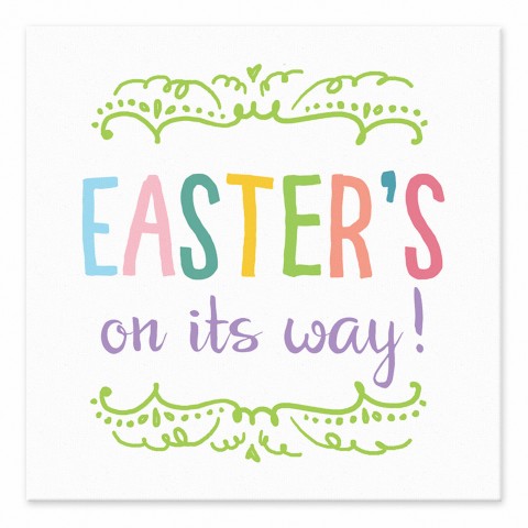Easter's on its Way 6x6 Tabletop Art Print