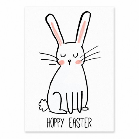 Hoppy Easter Bunny 5x7 Tabletop Canvas