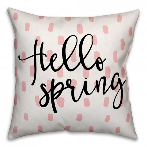 Hello Spring 18x18 Spun Poly Pillow