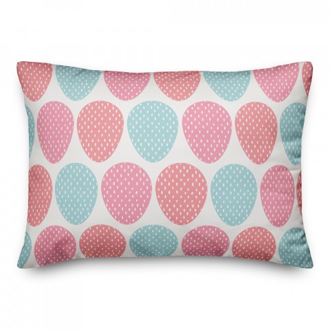 Colorful Easter Eggs 14x20 Spun Poly Pillow