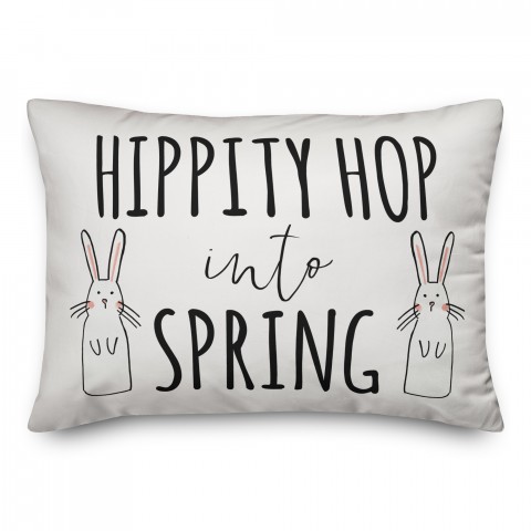 Hippity Hop Into Spring 14x20 Spun Poly Pillow
