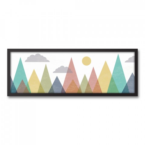 Abstract Mountainscape 12x36 Canvas Wall Art