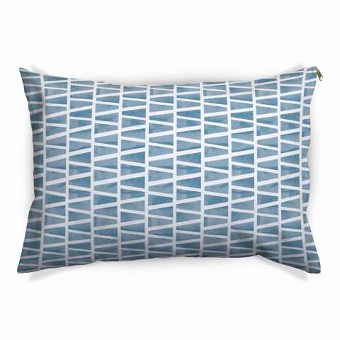 Blue Watercolor Triangles 30x40 Indoor / Outdoor Pet Bed