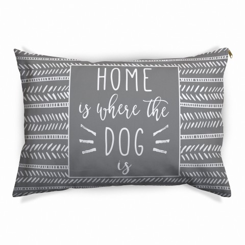 Home is Where the Dog is Gray Stripes 30x40 Indoor / Outdoor Pet Bed