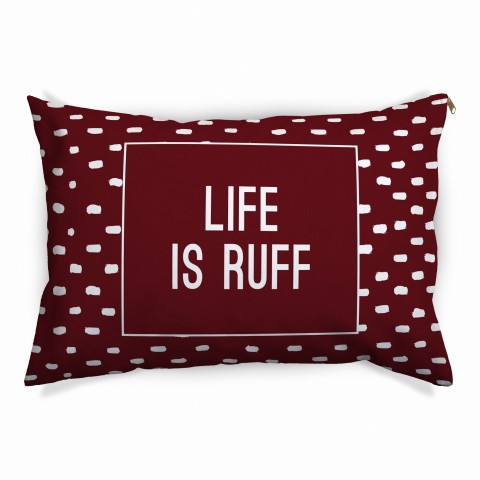 Life is Ruff Red Polka Dots 30x40 Indoor / Outdoor Pet Bed
