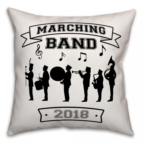 Marching Band 18x18 Personalized Spun Poly Pillow