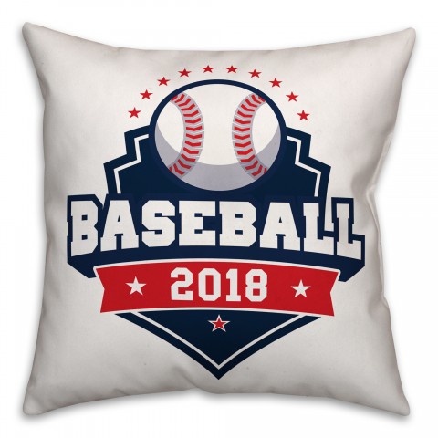 Baseball 18x18 Personalized Spun Poly Pillow