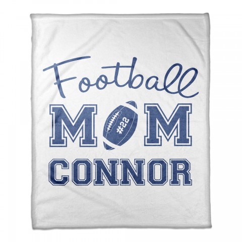 Football Mom 50x60 Personalized Coral Fleece Blanket