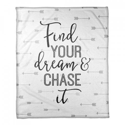 Find Your Dream And Chase It 50x60 Coral Fleece Blanket