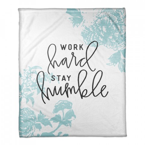Work Hard Stay Humble 50x60 Coral Fleece Blanket