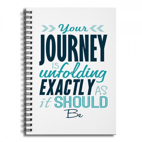 Your Journey Is Unfolding Exactly As It Should 6x8 Ruled Spiral Notebook