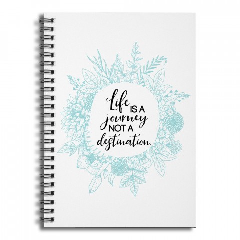 Life Is A Journey Not A Destination 6x8 Ruled Spiral Notebook
