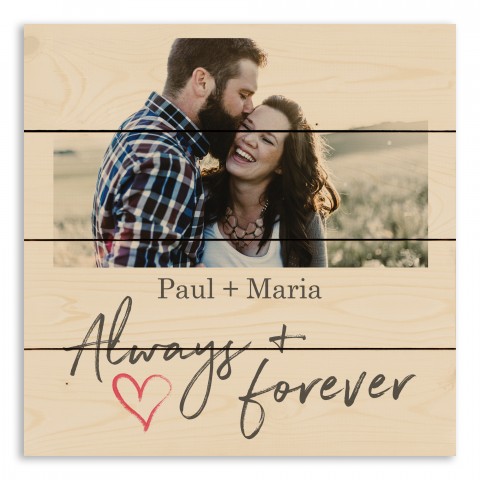 Always & Forever 14x14 Personalized Pallet Wood Art