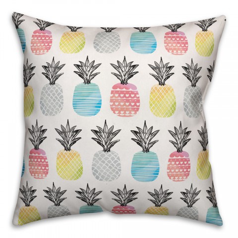 Party Pineapples 18x18 Spun Poly Pillow