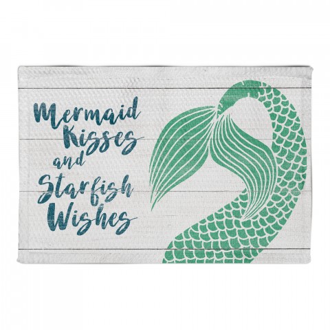 Mermaid Kisses and Starfish Wishes 2x3 Area Rug