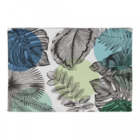 Colorful Printed Palms 2x3 Area Rug
