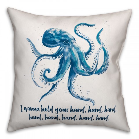 I Wanna Hold Your Hand 18x18 Spun Poly Pillow