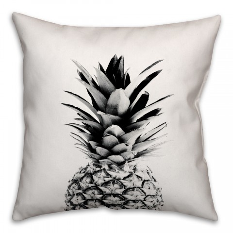 Monochromatic Pineapple 26x26 Spun Poly Pillow