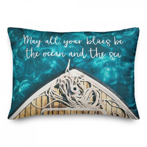 Ocean Blues 14x20 Spun Poly Pillow