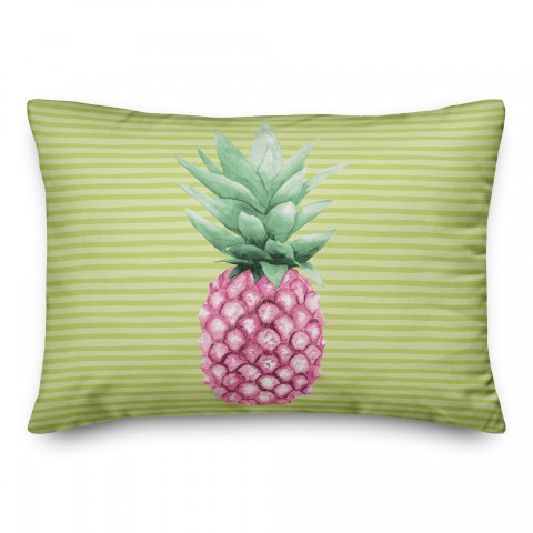Pink Pineapple 14x20 Spun Poly Pillow