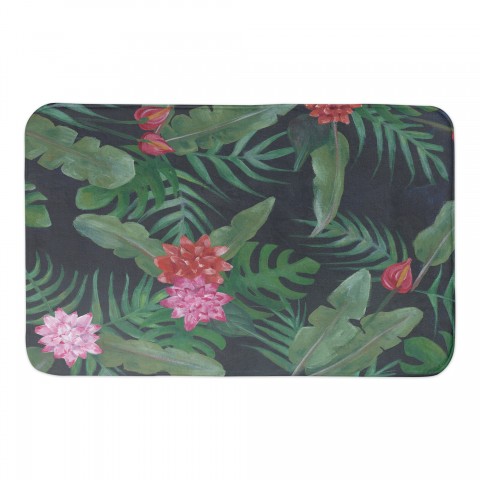 Moody Jungle Print 34x21 Bath Mat