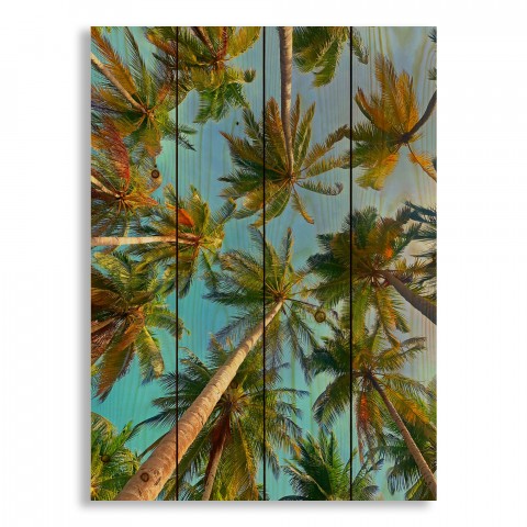 Abstract Palms 14x20 Pallet Wood Art