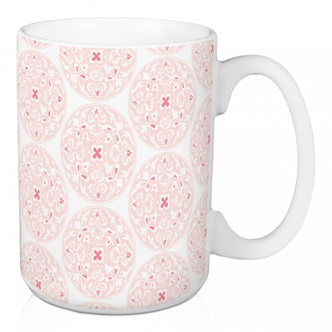 Light Pink Medallions  15 oz Mug