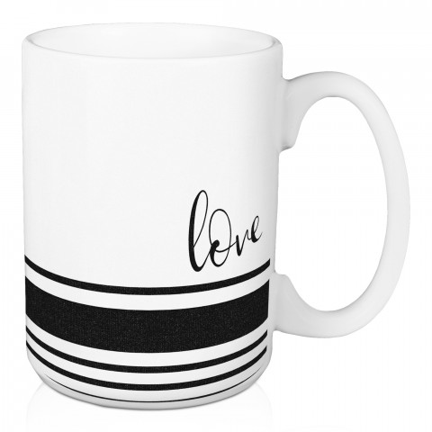 Black and White Love 15 oz Mug