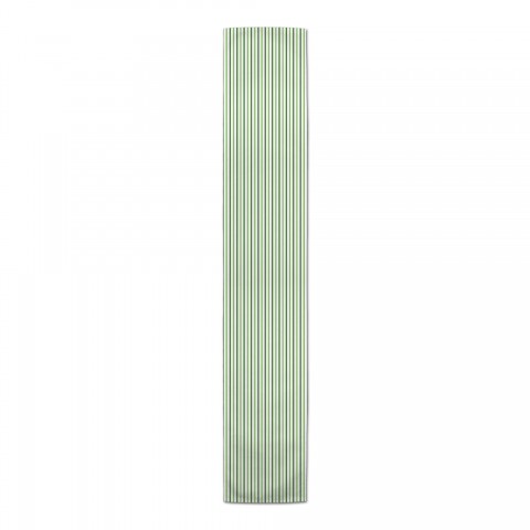 Green Patty Stripes Cotton Twill Runner