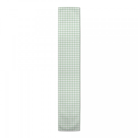 Green Plaid Cotton Twill Runner