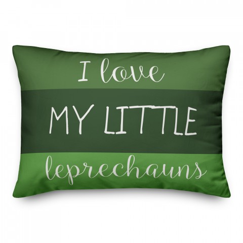 I Love My Little Leprechauns 14x20 Spun Poly Pillow